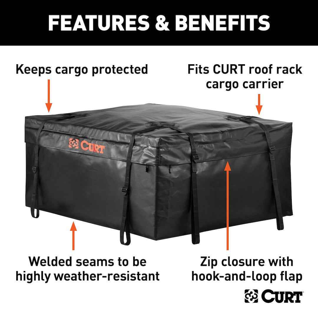CURT 18220 Roof Cargo Carrier - 13.5 cu ft
