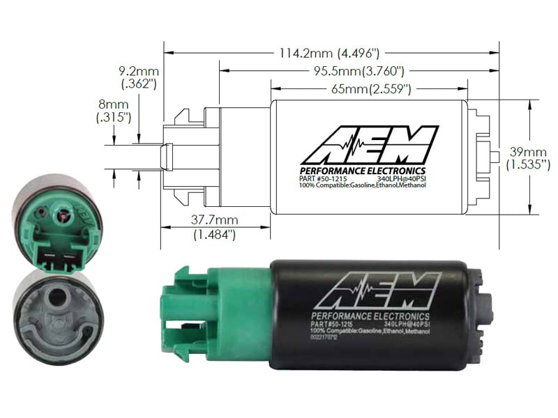 AEM Electronics In-Tank 13.5 Volt Fuel Pump Electric 50-1215 - image 6