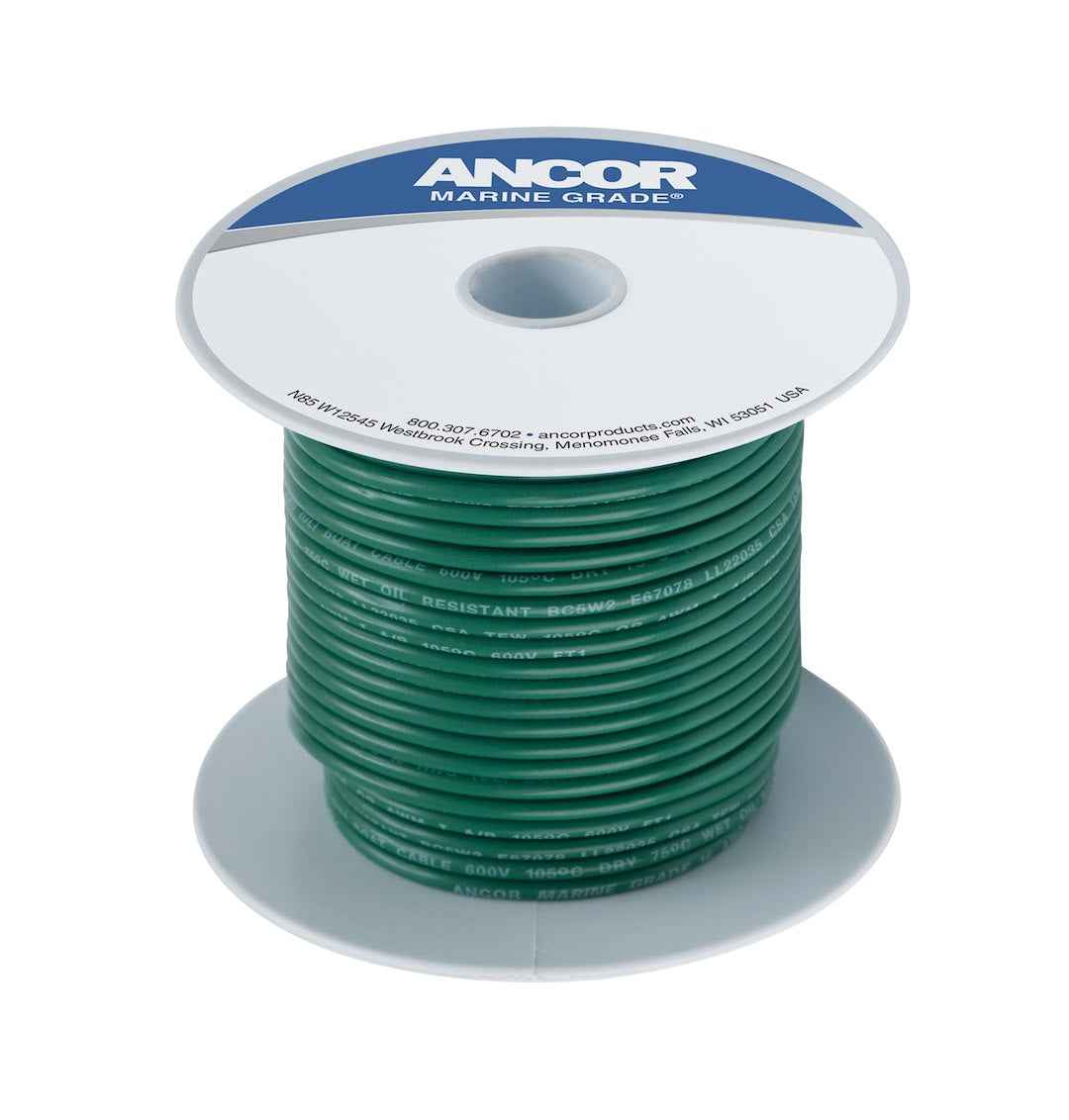 Ancor 106310 Marine Grade Primary Wire - 12 Gauge, Green, 100 ft