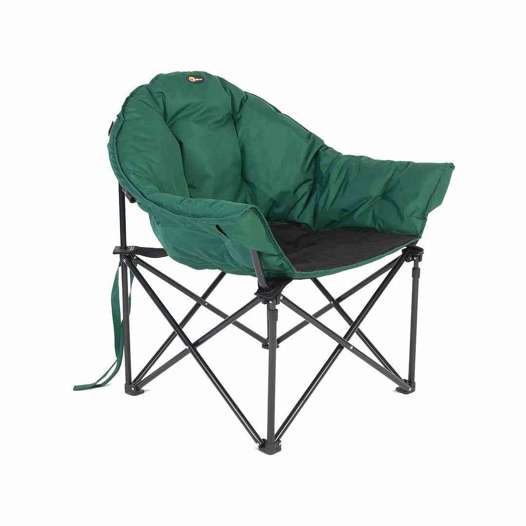 Faulkner 52286 Folding Bucket Chair - Green/Black, 300 lb