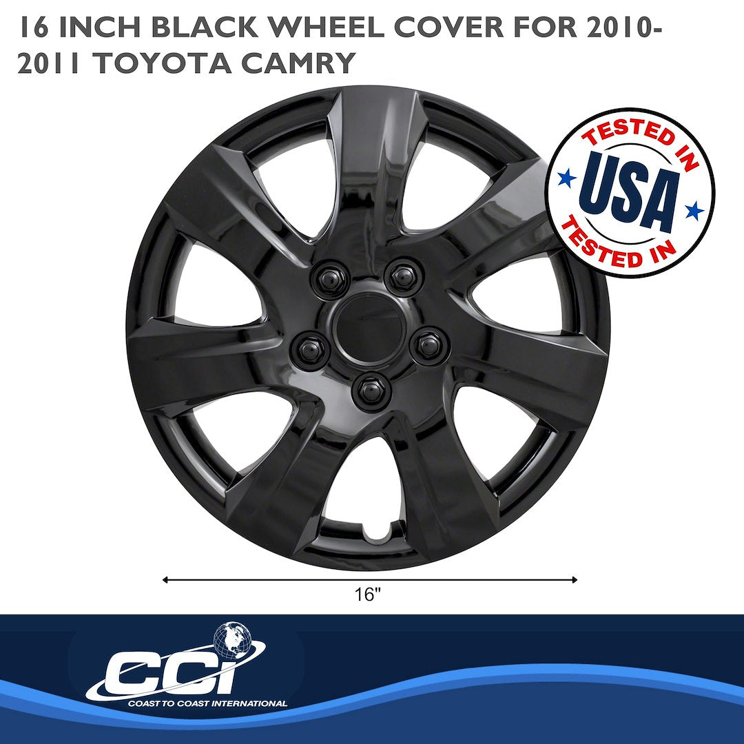 Coast To Coast 44516BLK Camry Black 7-Spoke Wheel Covers - image 2