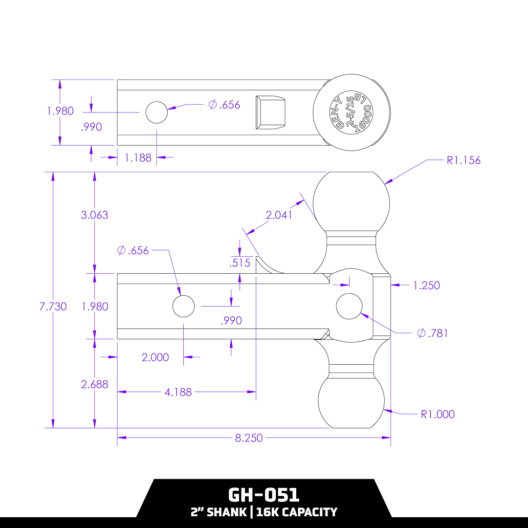 Gen-Y Hitch Gh-051 Trailer Hitch Ball Mount - image 3