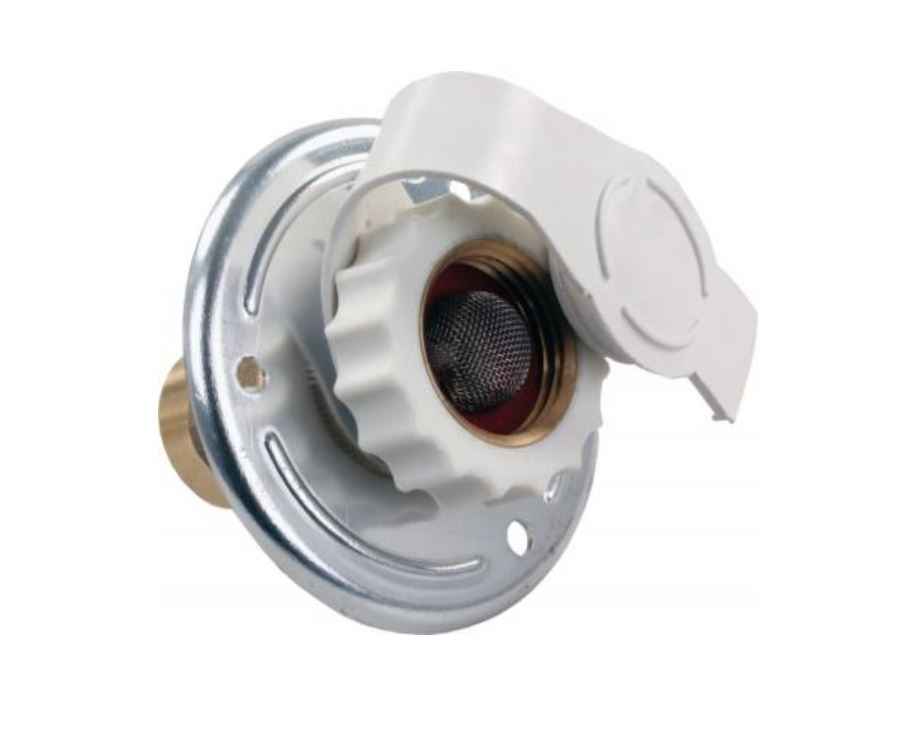 JR Products 62175 Fresh-Water Inlet with Check Valve - Silver