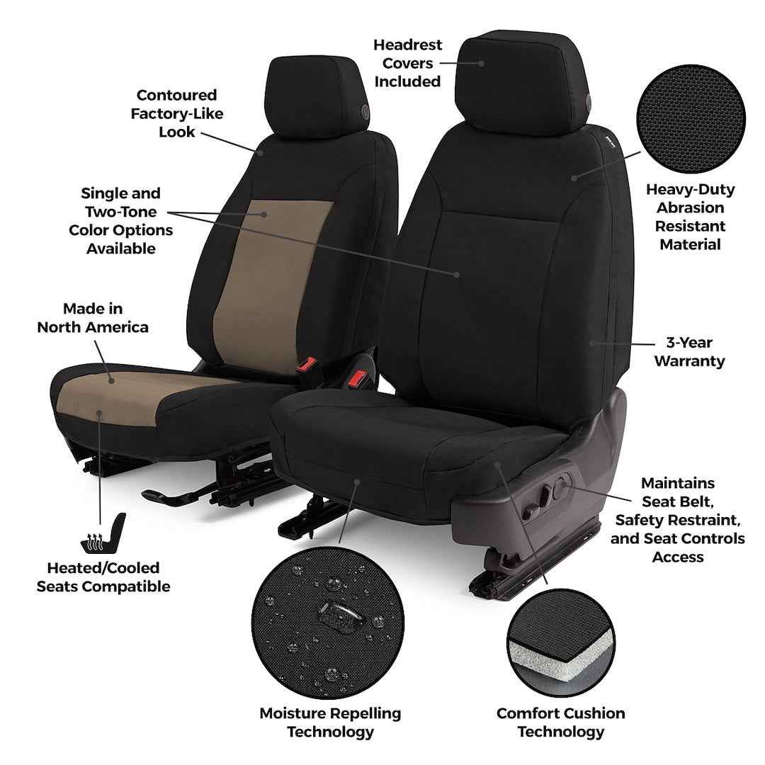 Covercraft 4251ABENBK Black Endura PrecisionFit Seat Cover