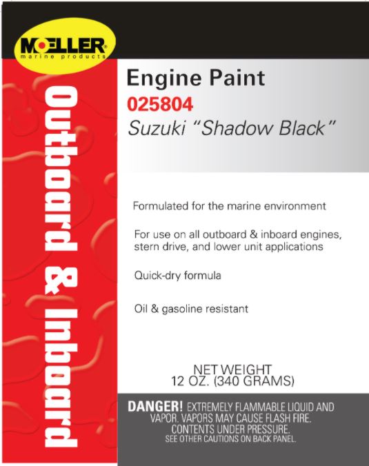 MOELLER Marine Products 12 Ounce Suzuki Shadow Black Engine (025804)
