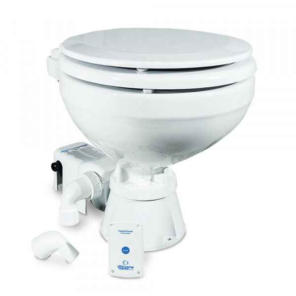 Albin Marine Series 12V Electric Compact Toilet, Angled Back