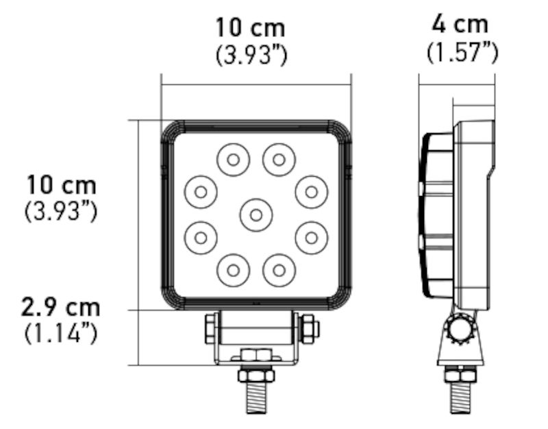 Hella 357103002 ValueFit 1.0 Square LED Work Light