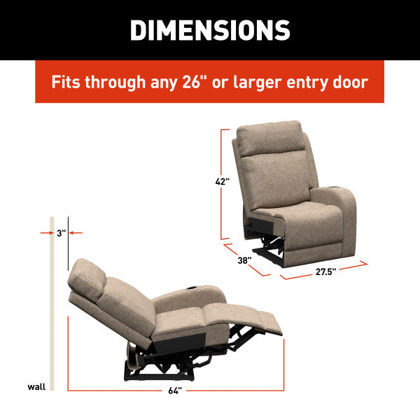 Lippert 2024044205 Thomas Payne Seismic Theater Recliner – Left Hand, Dellmead