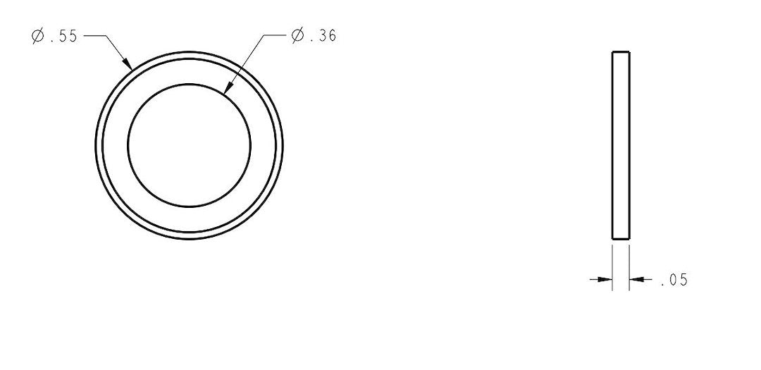 Sierra Marine Boat Drain Plug Gasket (1824309) – Material: Rubber