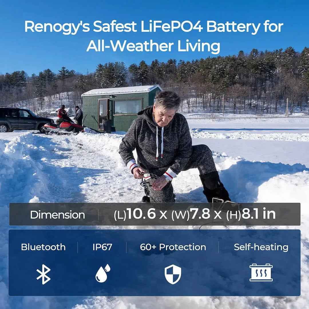Renogy 5220225 12V 200Ah Lithium Deep Cycle Battery