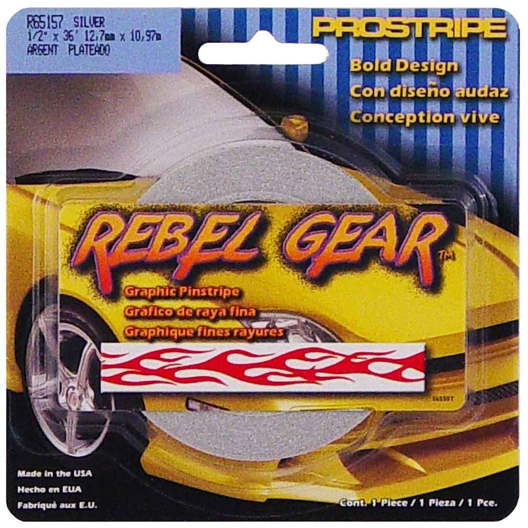 Trimbrite R65157 Silver Rebel Gear Flame Tape