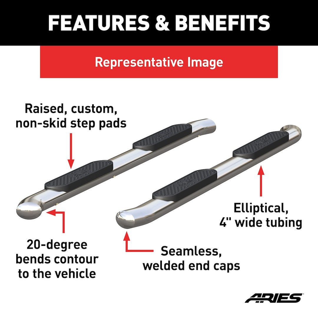 Aries With Surface Steps Oval Nerf Bar S225041-2 - image 4