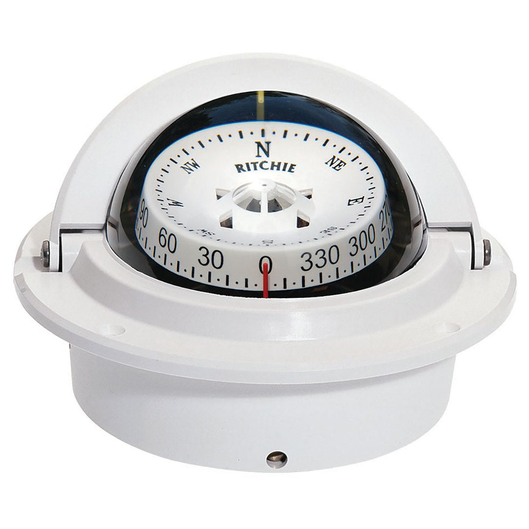 Ritchie F-83w White Flush-Mount Compass