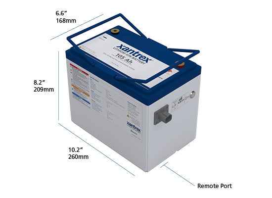 12V Group 27 Lithium Deep Cycle Battery 105Ah Bluetooth – Xantrex 883-0105-12