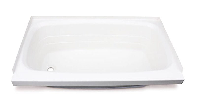 Lippert Better Bath 209681 24" x 46" RV Bathtub – Left Hand Drain
