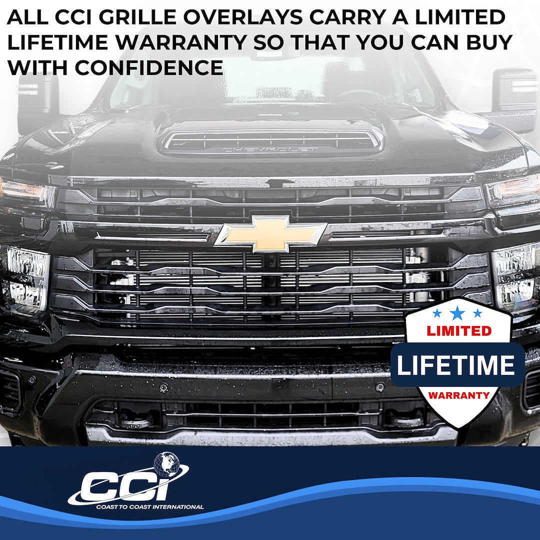 Coast To Coast GI208BLK Silverado 2500 Black Grille Overlay - image 3