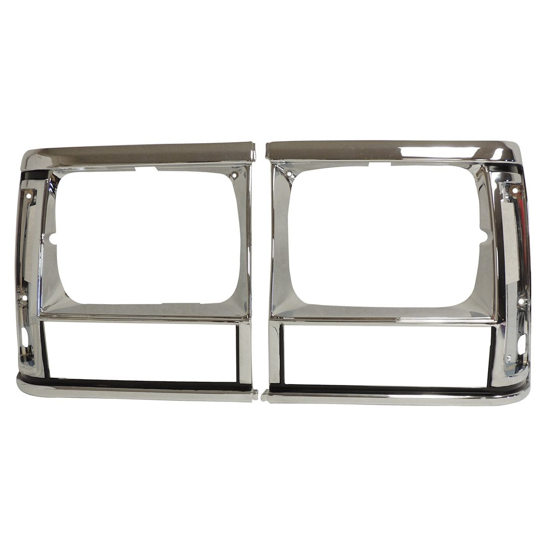 Crown Automotive 55034078K Chrome Headlight Bezel Pair - image 1