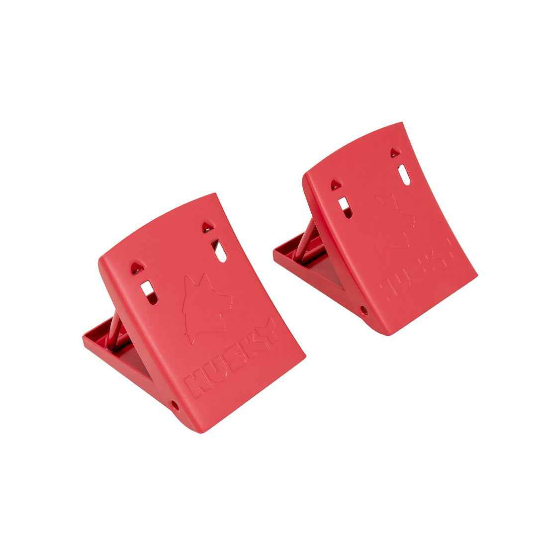 Husky Towing 38512 Steel Wheel Chocks - Red, Pair