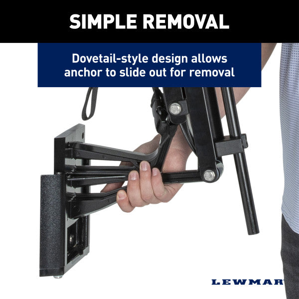 Lewmar 2023043513 Black Dovetail Anchor Mount Kit