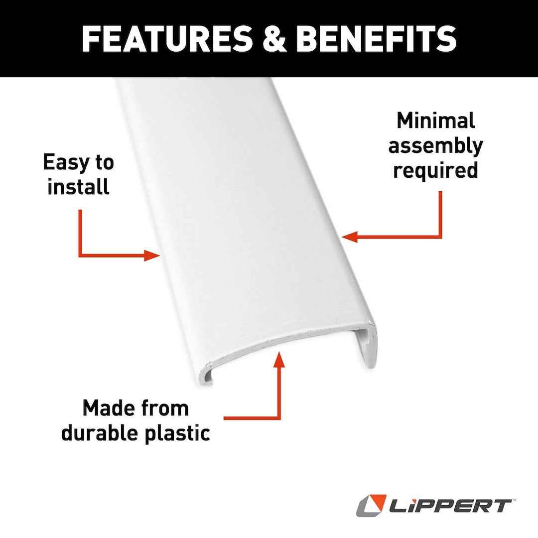 Lippert 326191 Radius-Corner Screen-Door Screw Trim - 76 in