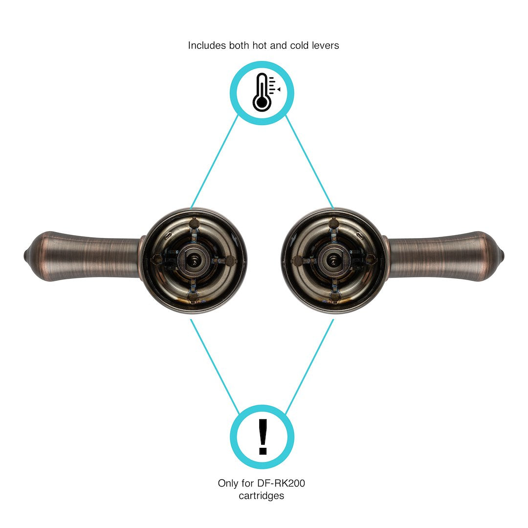 Dura Faucet DF-RKC-ORB Faucet Lever Handle Pair - Oil-Rubbed Bronze