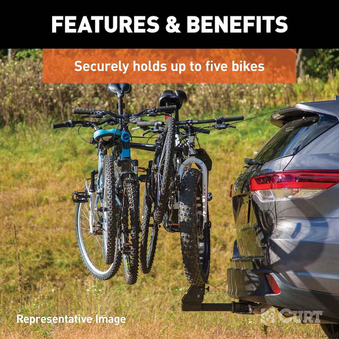 CURT 18065 Bike Rack - Receiver Hitch Mount, 225 lb