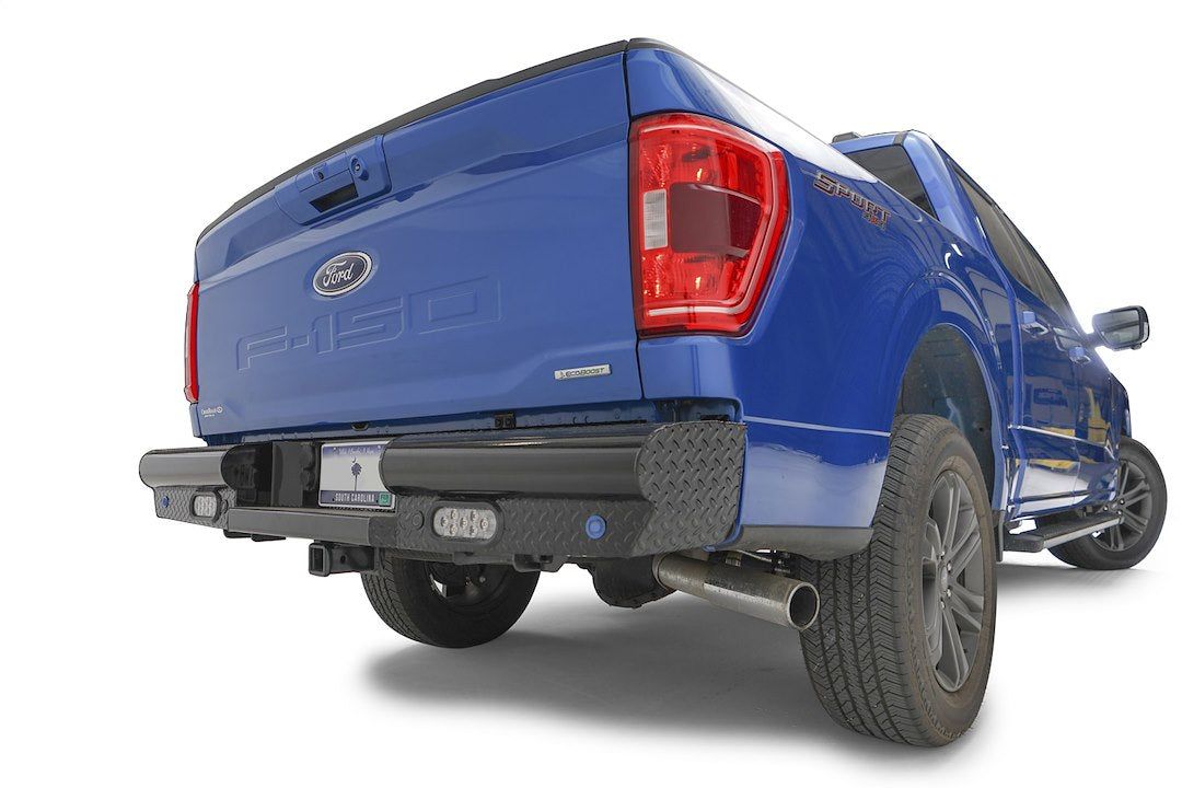 Fab Fours FF21-T5050-1 Black Steel Rear Bumper