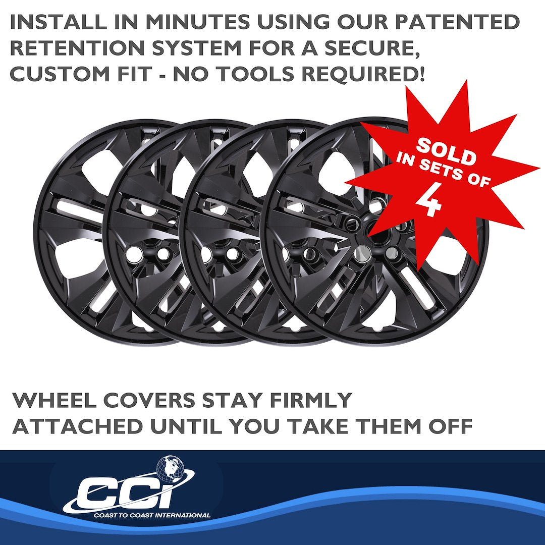 Coast To Coast 55017BLK Black Escape Wheel Covers, 17-Inch - image 5