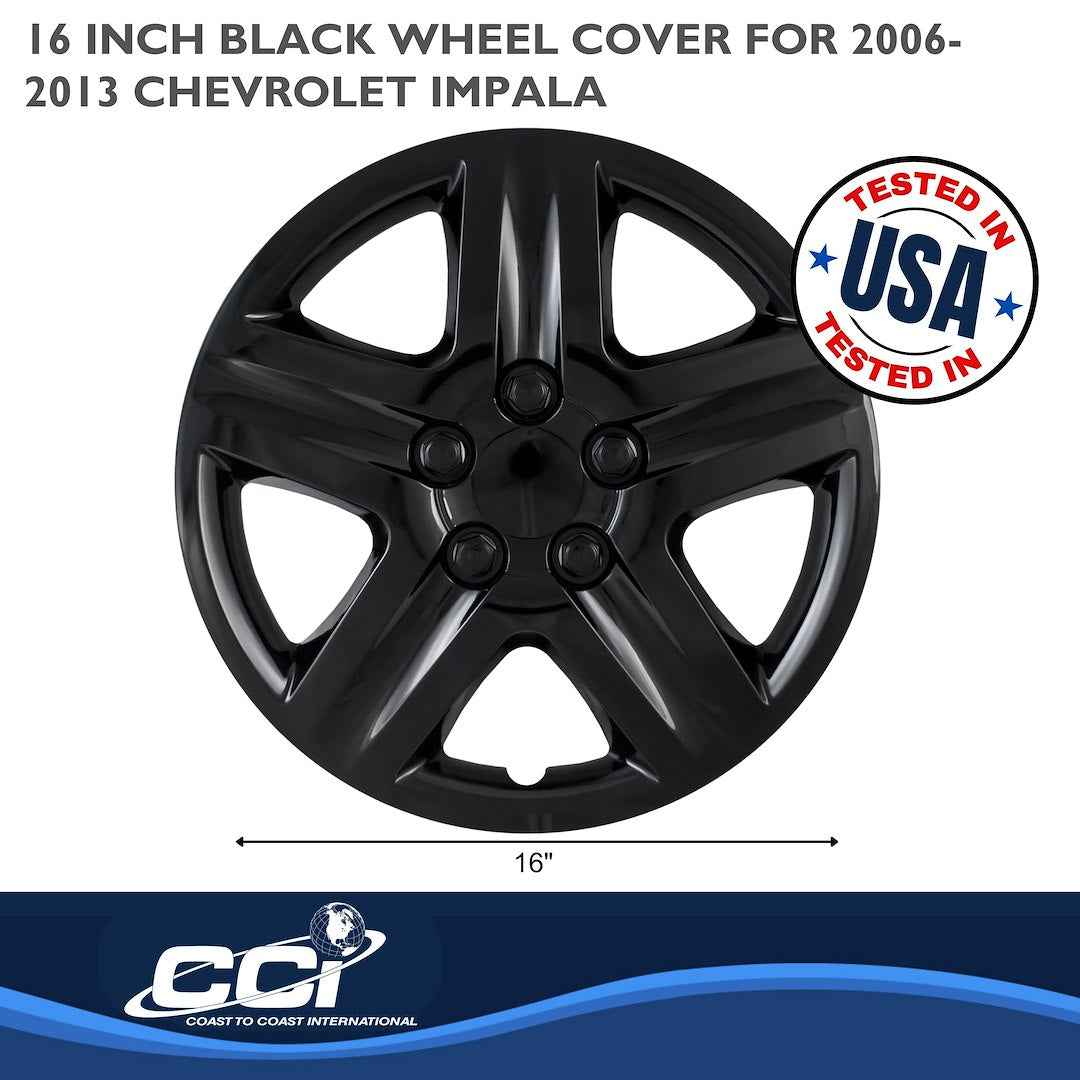 Coast To Coast 43116BLK Impala 16-Inch Black Wheel Covers