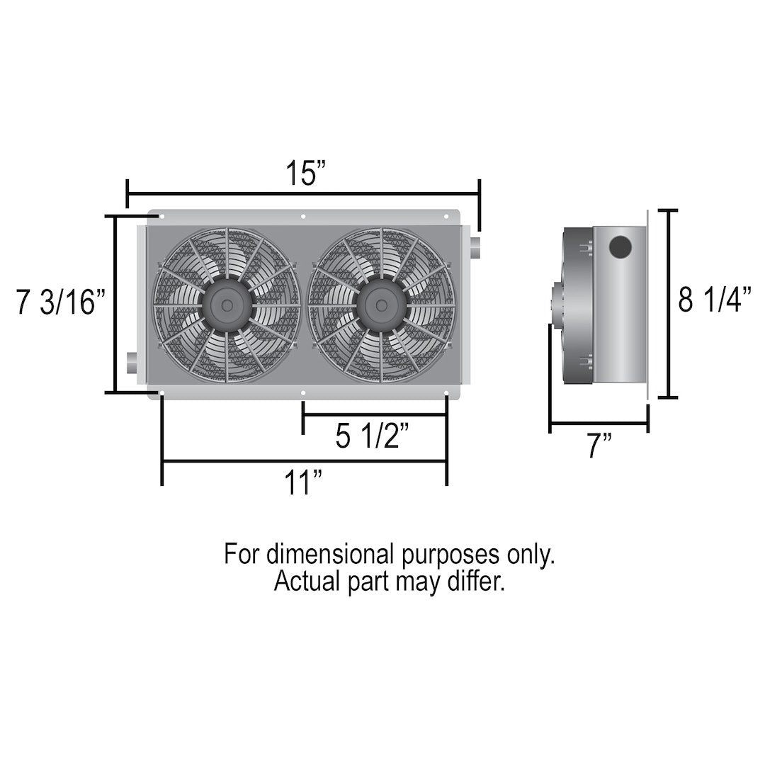 Derale 65840 Hi-Flow Racing 11-Row Remote Fluid Cooler - image 2