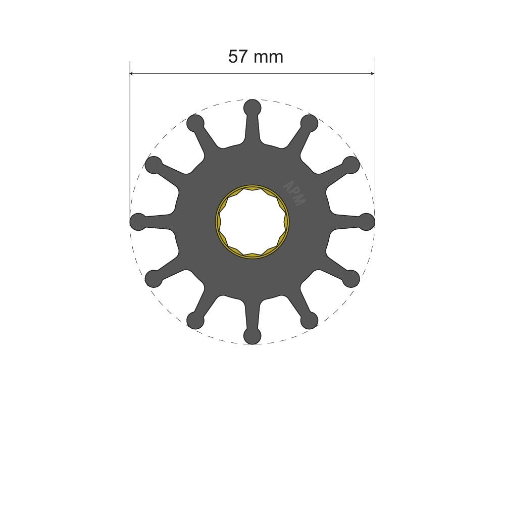 Albin 06-01-037 Water Pump Impeller - image 2