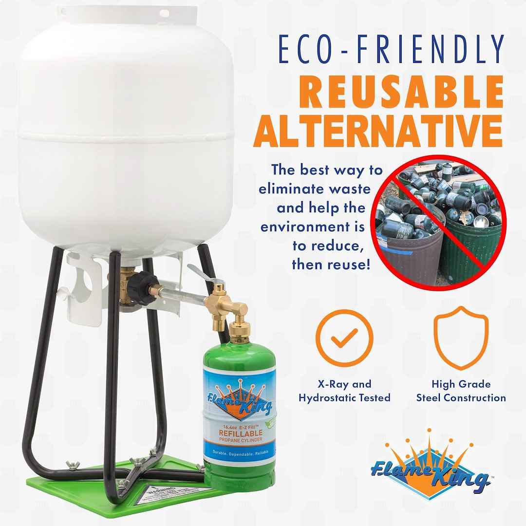 Flame King YSN1LBKT Propane Tank - 1 lb
