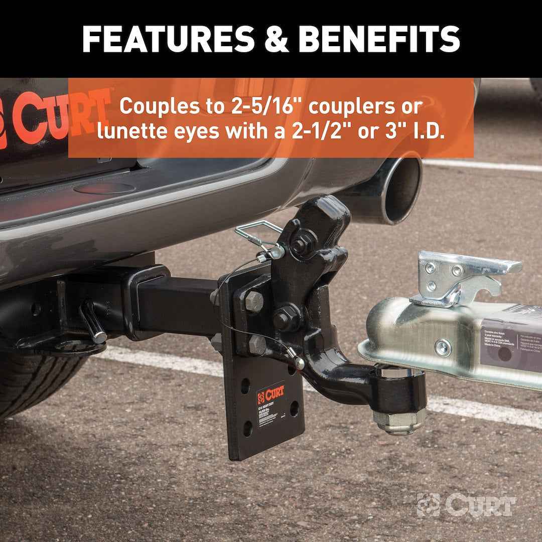 CURT 48200 Pintle Hook - Channel, 16000 lb