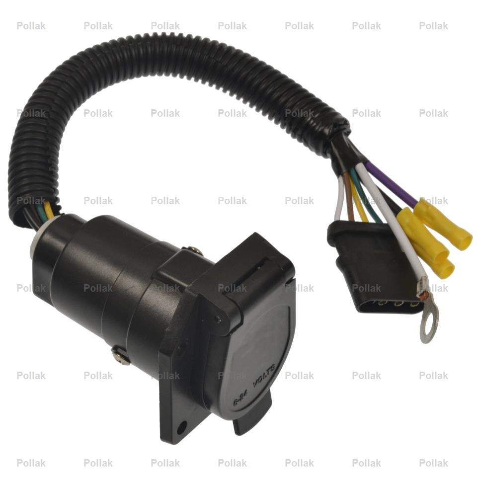 Pollak Trailer Wiring Connector Adapter (12723E) – Color: Black