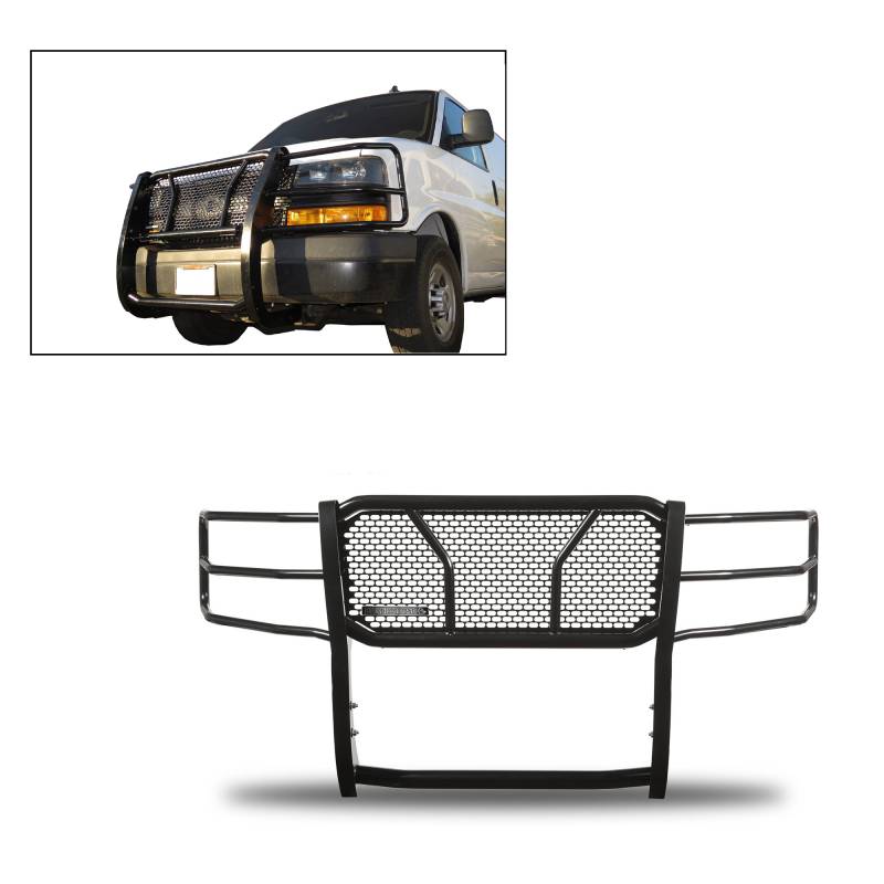 Black Horse Offroad Rugged Series Steel Grille Guard RU-GV02MA-B