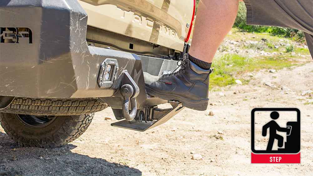 Body Armor 5136 Backbone Steel Hitch Step, 2-Inch Receiver