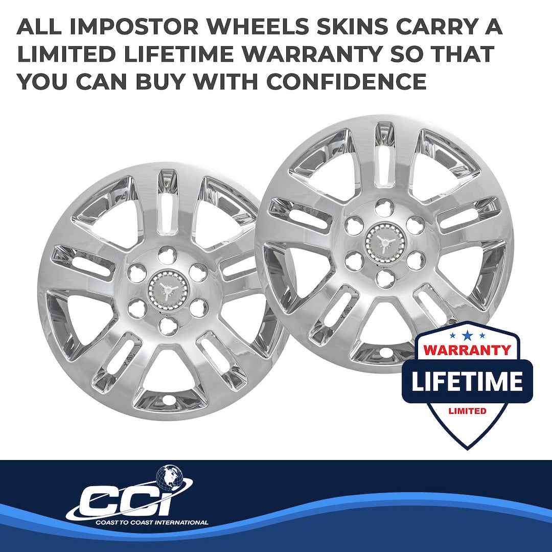 Coast To Coast IMP377XN Chrome Silverado Impostor Wheel Skins