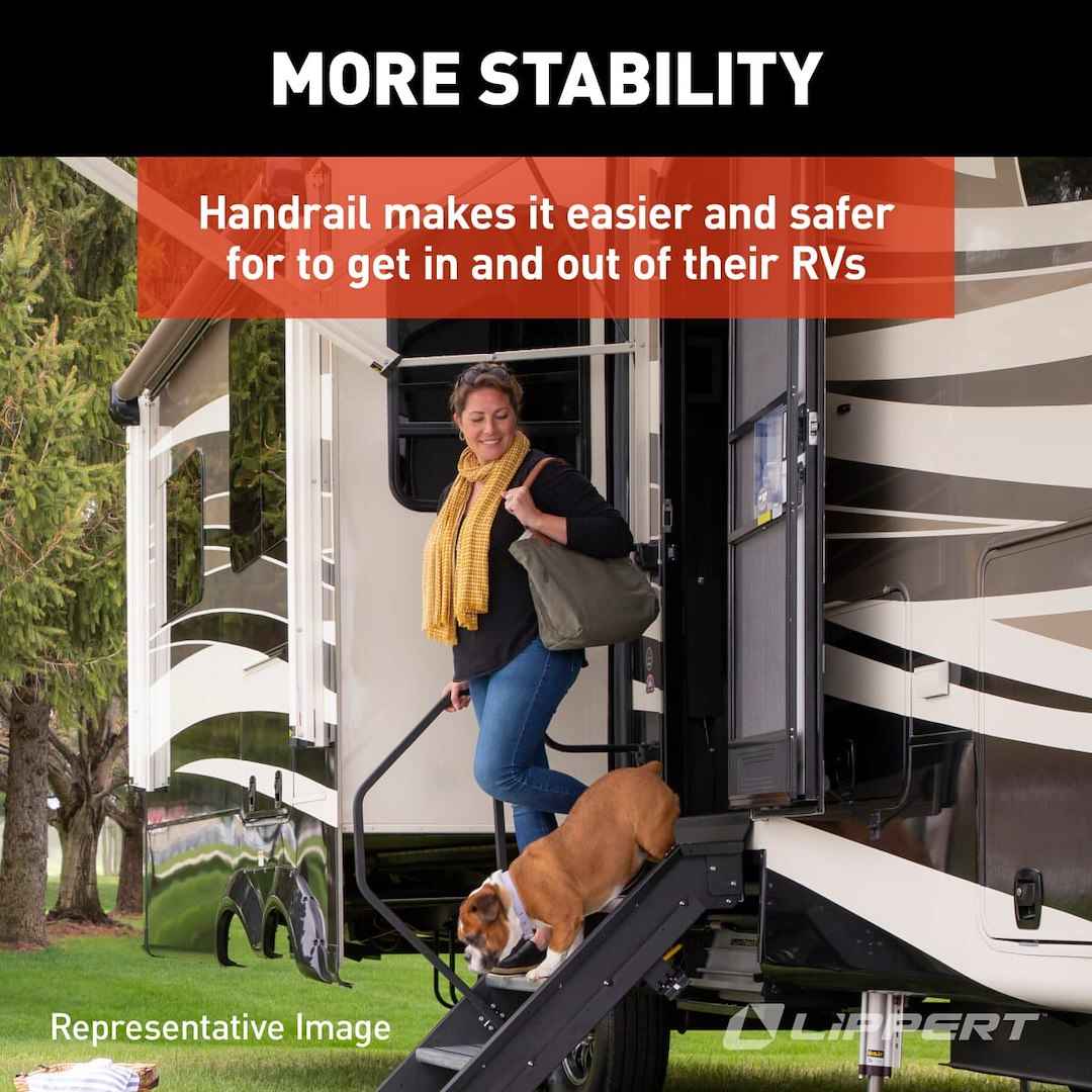 Lippert 799640 Gen 3 SolidStep Handrail - Triple and Quad Steps
