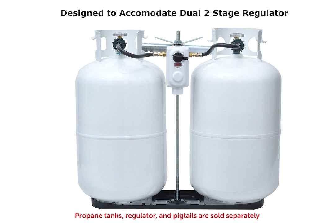 Flame King KT40MNT Trailer-Tongue Rack for Two 40-lb Propane Tanks