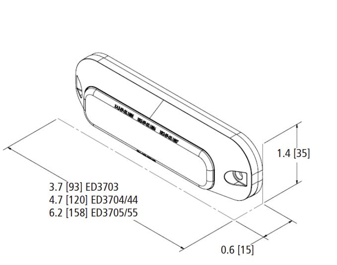 Ecco ED3704A Four-LED Mini Warning Bar