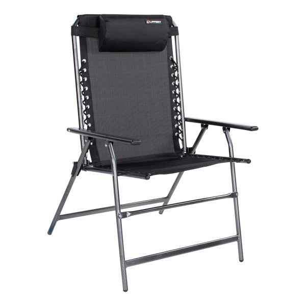 Lippert 2021000202 Folding Zero Gravity Chair - 300 lb, Black