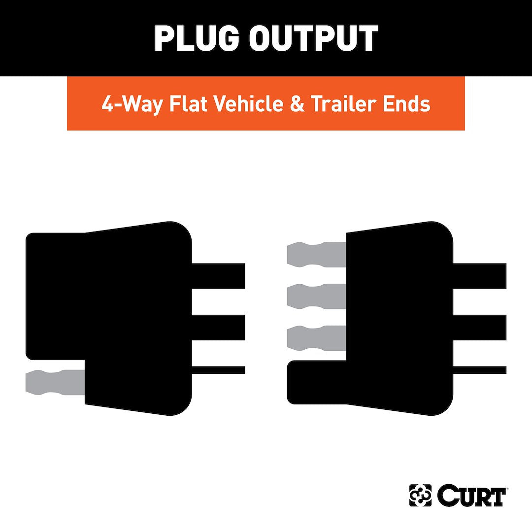 CURT Semi-universal 4 Flat Trailer Wiring Connector (58042)