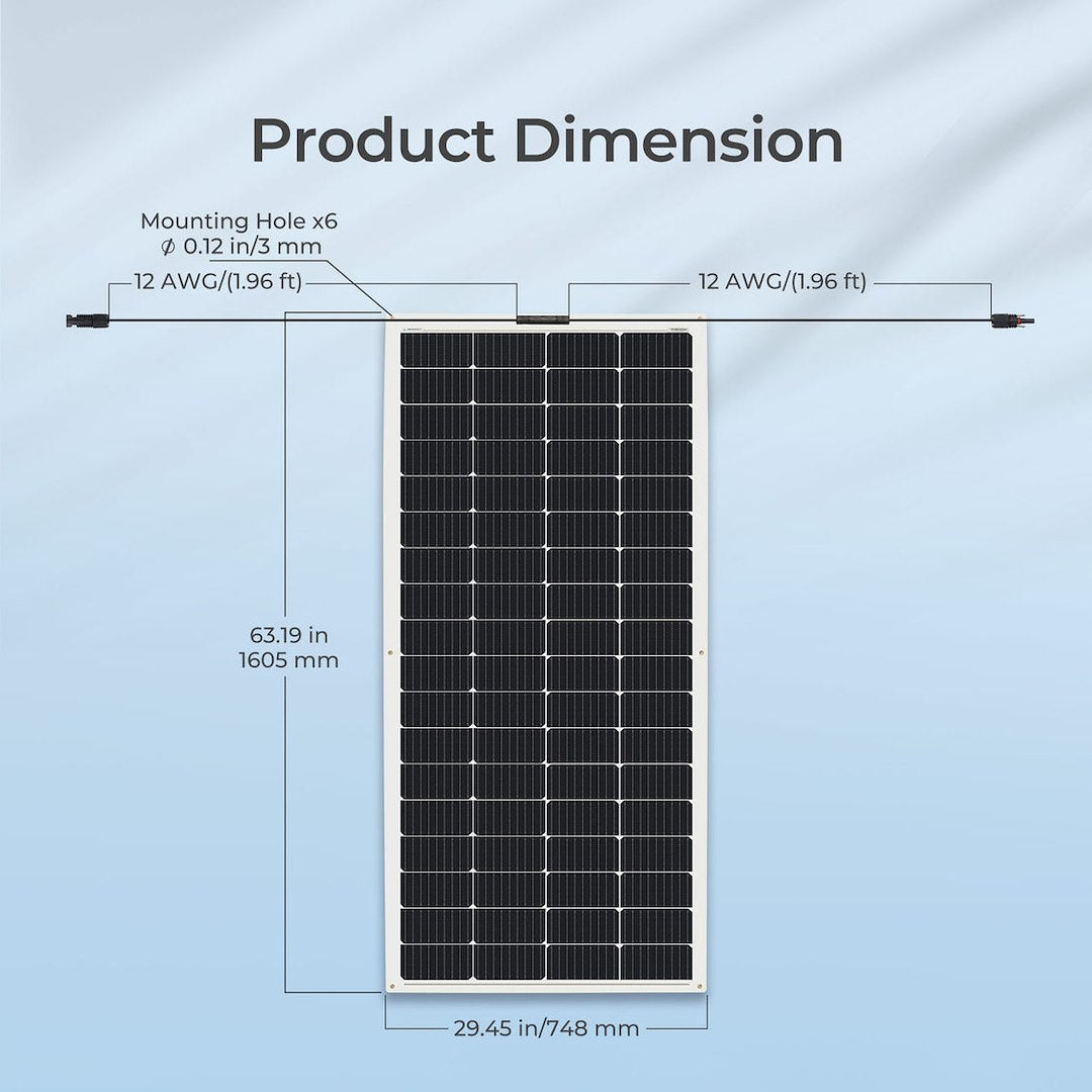 Renogy Rsp200db-72-g2-us Solar Panel (5228719) – Width: 29.4 Inch