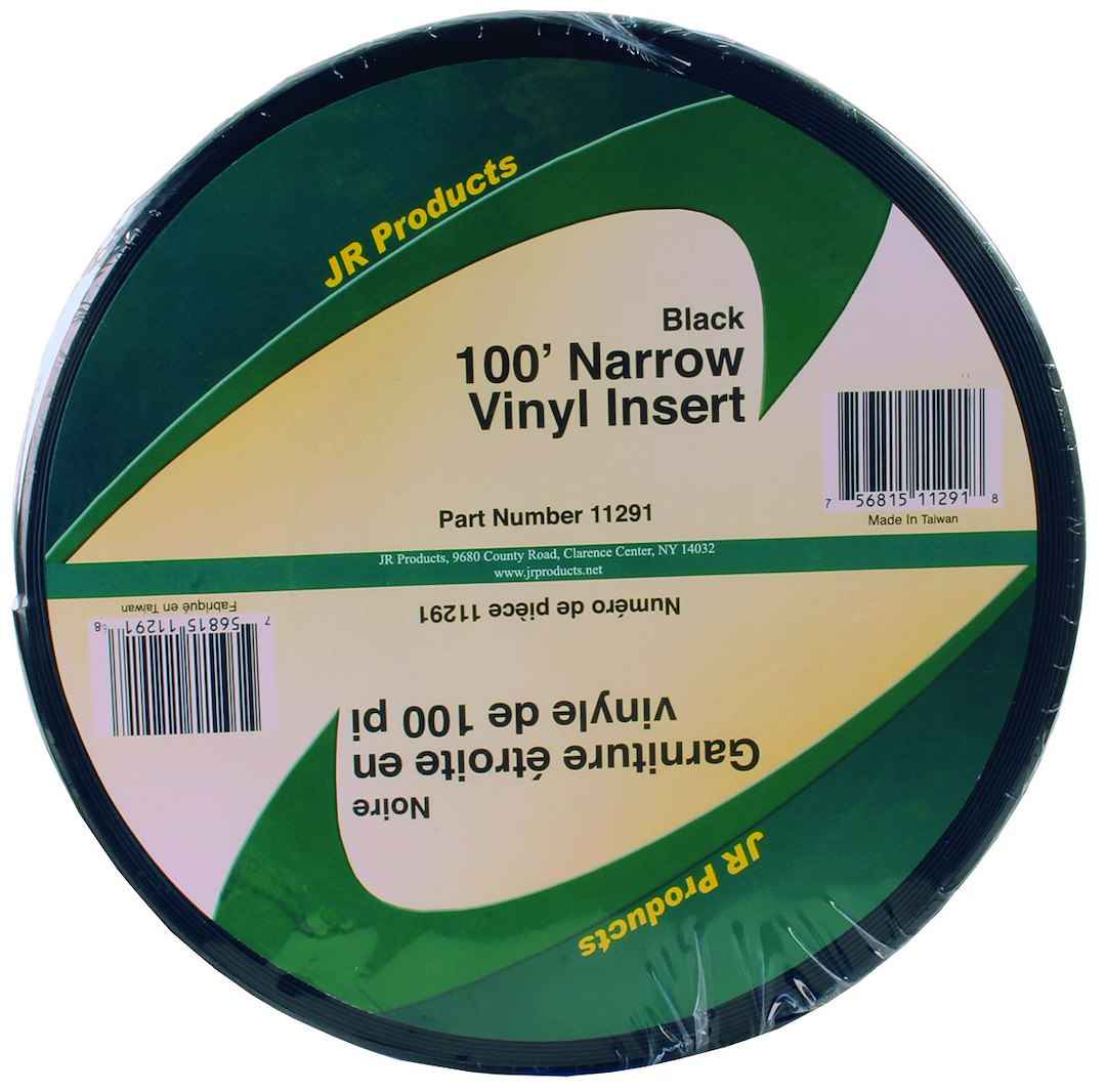 JR Products 11291 Vinyl Trim Insert - 3/4 in x 100 ft, Black