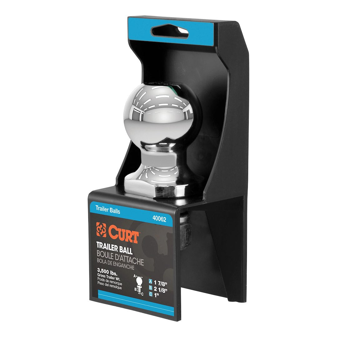 CURT Trailer Hitch Ball (40062) – Shank Length (In): 2-1/8 Inch