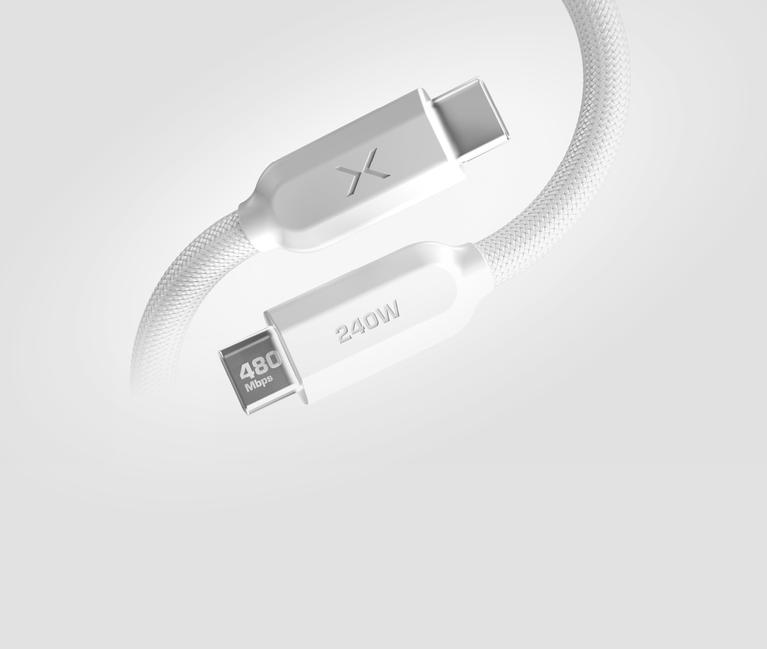 NOCO XC3W Cable USB-C de 10 pies y 240 W, blanco