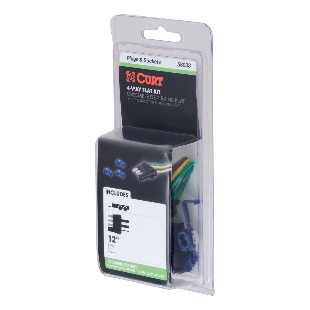 CURT Fully Universal 4 Flat Trailer Wiring Connector (58033)