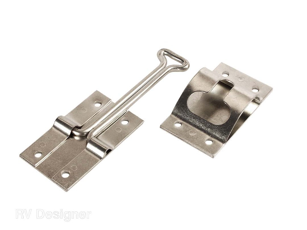 RV Designer RV Entry Door Holder Zinc T-style (E217) – Length: 4 Inch