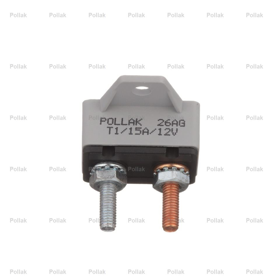 Pollak Type I 12 Volt 15 Amp Circuit Breaker (54215PLP)