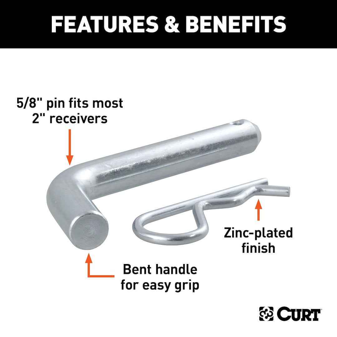 CURT 2 Inch Receiver Trailer Hitch Pin 21501